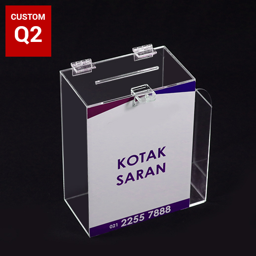 Kotak Saran Q2 Akrilik Display Toko Akrilik Custom 
